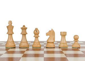 Jeu d'Échecs Taille Moyenne<br> en Bois d'Acajou