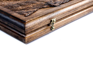 Backgammon en Bois de Luxe Serrure