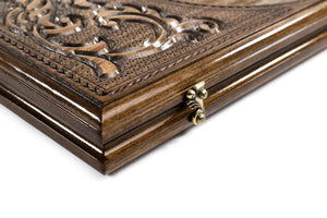 Plateau de Backgammon en Bois Marqueté Serrure
