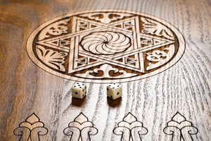 Jeu de Backgammon en Bois Dés