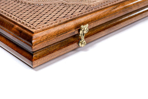 Plateau de Backgammon Artisanal <br>Arbre Grenadier