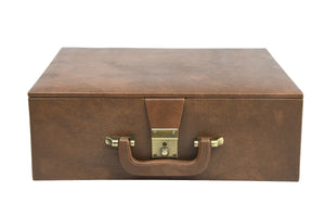 Coffret Pièces d'échecs <br>Velours Beige à Double étages