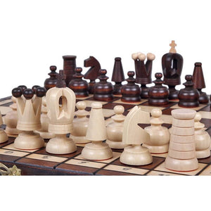 échiquier auburn et crème pliant