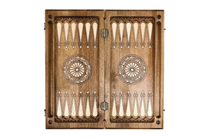 Grand Backgammon en Bois Portable