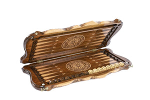 Jeu de Backgammon Coffret en Bois de Hêtre