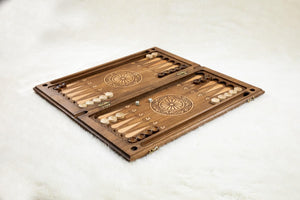 Jeu de Backgammon de Luxe Pions Blancs