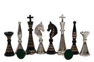 Jeu d'Échecs en Argent Fabrication Artisanale