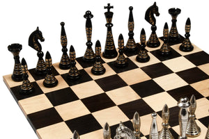 Jeu d'Échecs en Argent avec Cavaliers