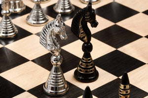 Jeu d'Échecs en Argent de Luxe