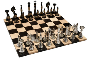 Jeu d'Échecs en Argent avec Rois