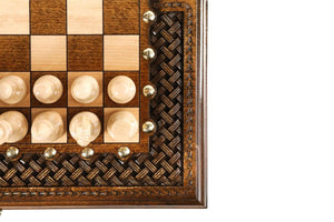 Jeu d'Echecs en Bois 40 cm Pions Blancs