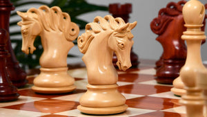 Jeu d'Echecs Luxueux en Bois de Rose avec Cavaliers
