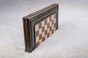 jeu d'échecs pliable marqueterie