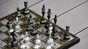 Pièces d'Échecs en Métal de Luxe