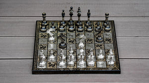 Pièces d'Échecs en Métal avec Reines