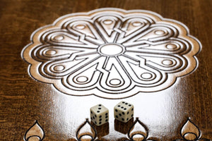 Plateau Backgammon Art Rococo Dés