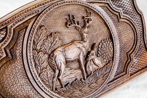 Plateau de Backgammon Cerf de Luxe Roi