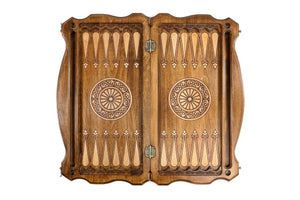 Plateau de Backgammon avec Cerf et Motifs Arméniens