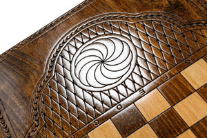 Plateau de Backgammon David de Sassoun Roue du Soleil