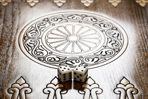 Plateau de Backgammon Église Dés