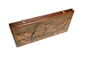 Plateau de Backgammon Félins Ouvert