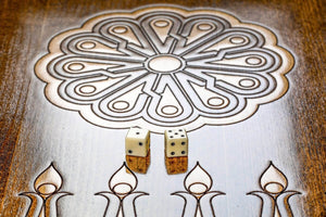 Plateau de Backgammon Monastère Gandzasar en Bois de Hêtre