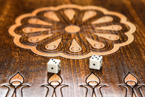 Plateau de Backgammon Rococo Dés