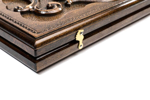 Plateau de Backgammon Rococo Serrure