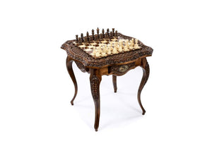 Table d'Échecs <br>avec Tiroir de Rangement