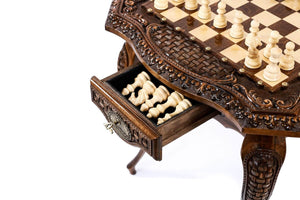 Table Echiquier Pions Blancs