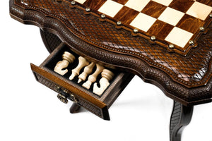 Table Jeu d'Échecs <br>en Bois