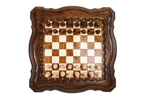 Table Jeu d'Échecs <br>en Bois