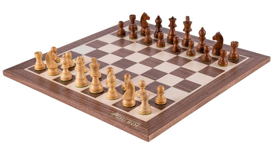 Jeu d'Échecs Éminence <br>en Bois d'Érable et de Noyer