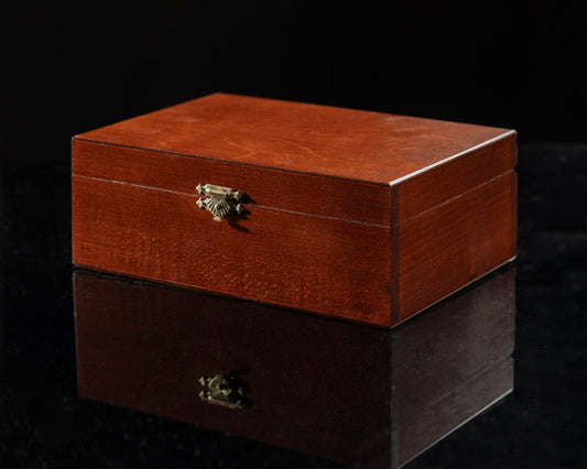 Boîte d’échecs en bois artisanale