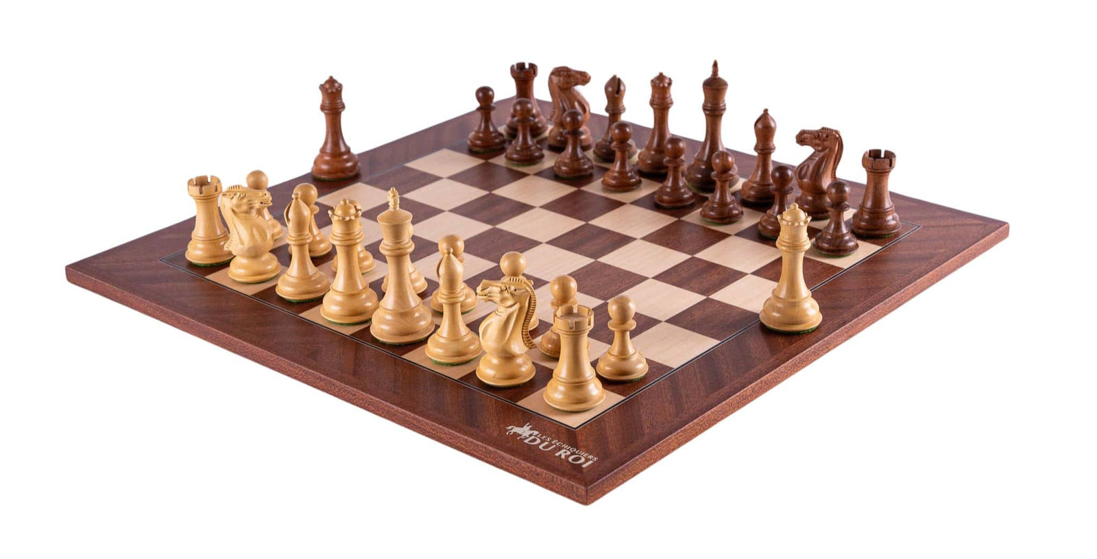 Jeu d'Échecs Lumière <br>en Bois d'Acajou