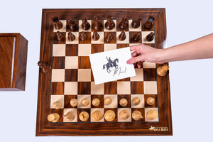 Jeu d'Échecs Équilibre <br>en Palissandre et Sheesham