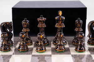 Jeu d'Échecs Prestige <br>en Loupe de Frêne (Haute Brillance)