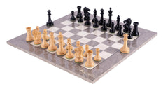 Jeu d'Échecs Ardoise <br>en Loupe de Frêne