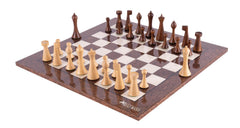 Jeu d'Échecs Terre de Sienne <br>en Bois de Frêne