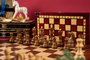Jeu d'Échecs Triomphe <br>en Bois d'Acajou et Sesham