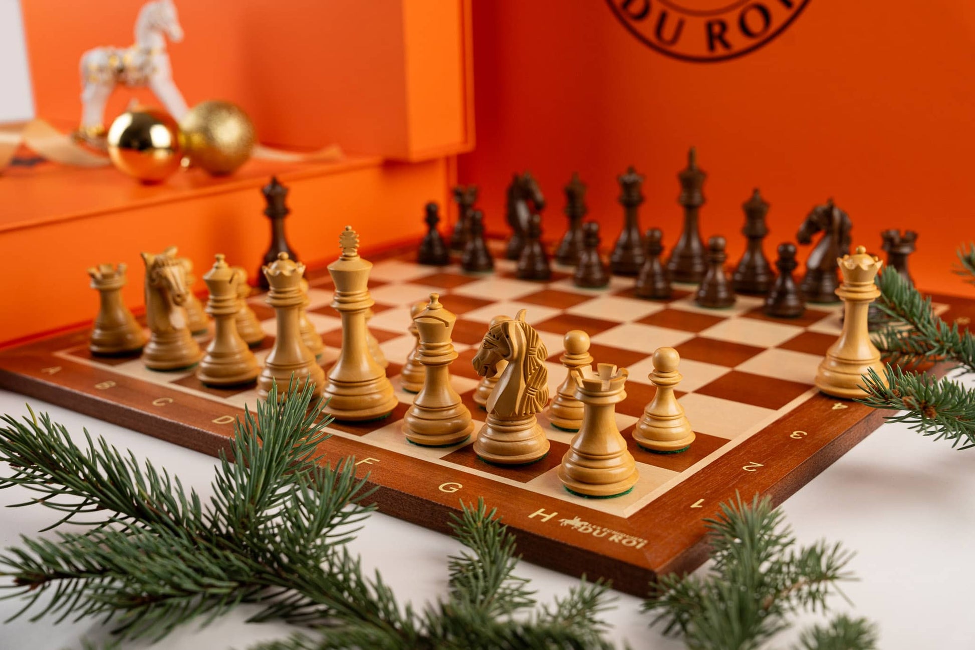 Jeu d'Échecs Sérénité <br>en Bois d'Acajou et de Sesham