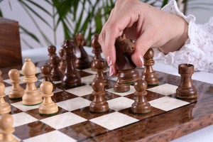 Jeu d'Échecs Suprême <br>en Loupe de Frêne et Buis