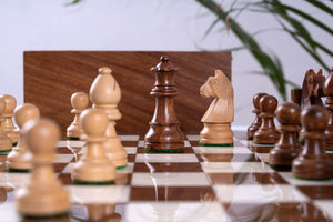 Jeu d'Échecs Suprême <br>en Loupe de Frêne et Buis