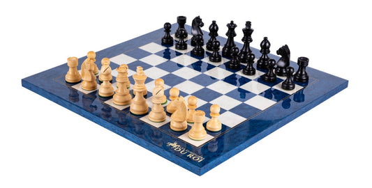 Jeu d'Échecs Saphir <br>en Loupe de Frêne et Buis
