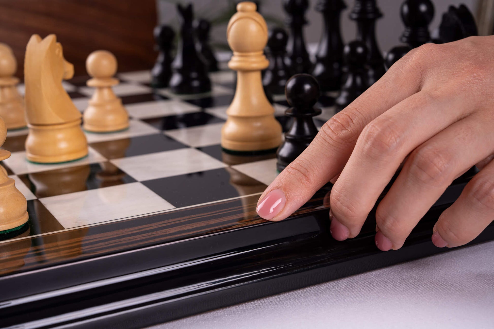 Jeu d'Échecs Transmission <br>en Bois d'Ébène et Buis