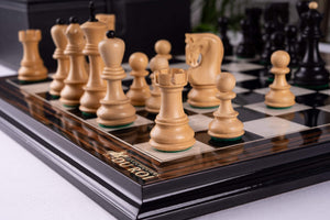Jeu d'Échecs Trésor <br>en Bois d'Ébène et Buis