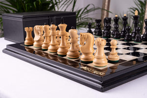 Jeu d'Échecs Virtuose <br>en Bois d'Ébène et Buis