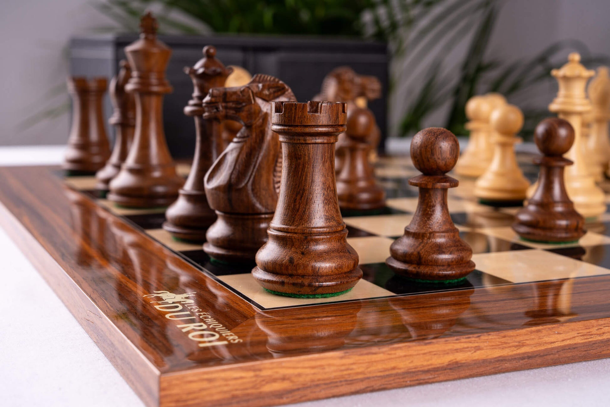 Jeu d'Échecs Lignée <br>en Bois de Palissandre et Érable