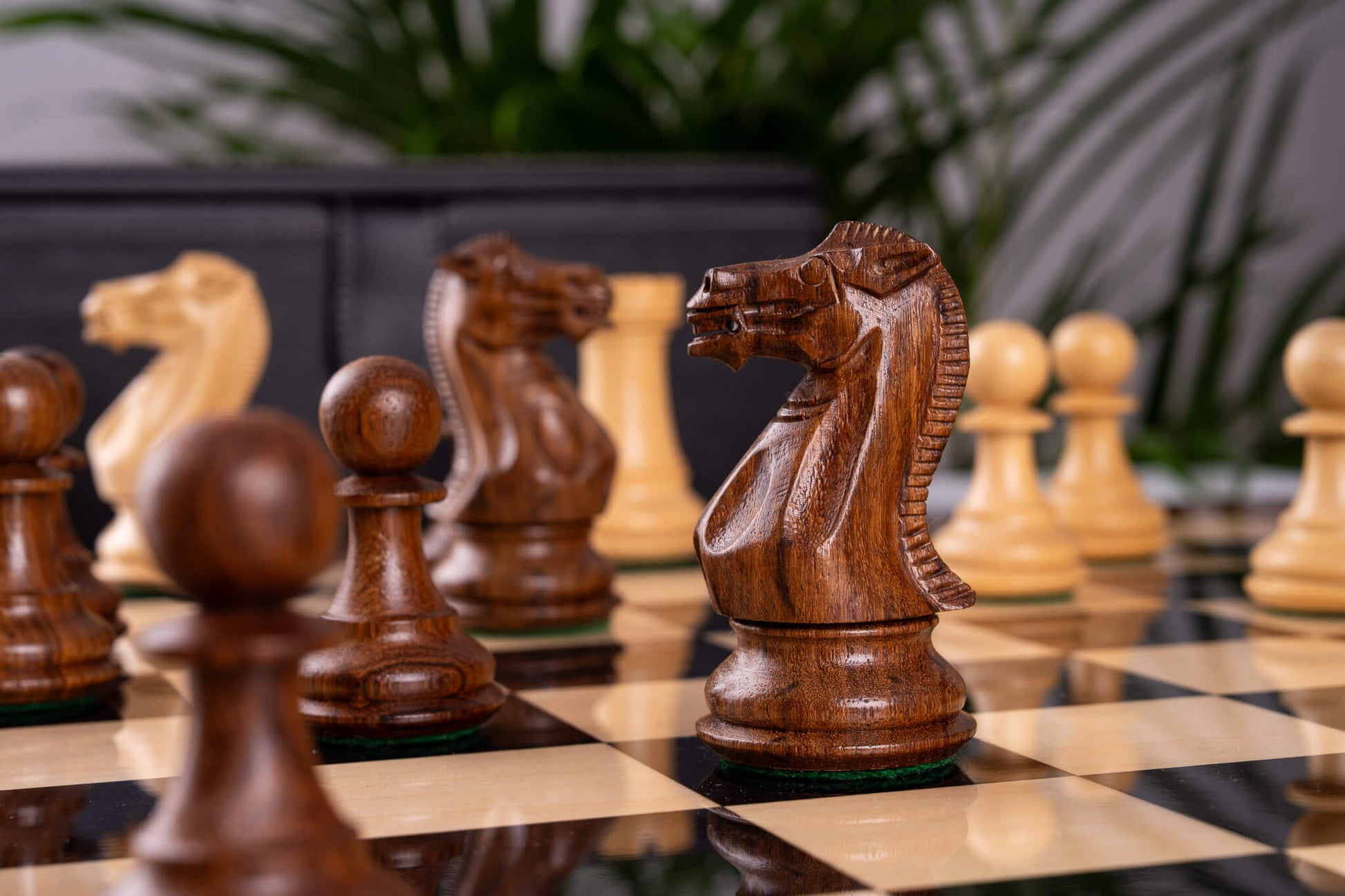 Jeu d'Échecs Lignée <br>en Bois de Palissandre et Érable