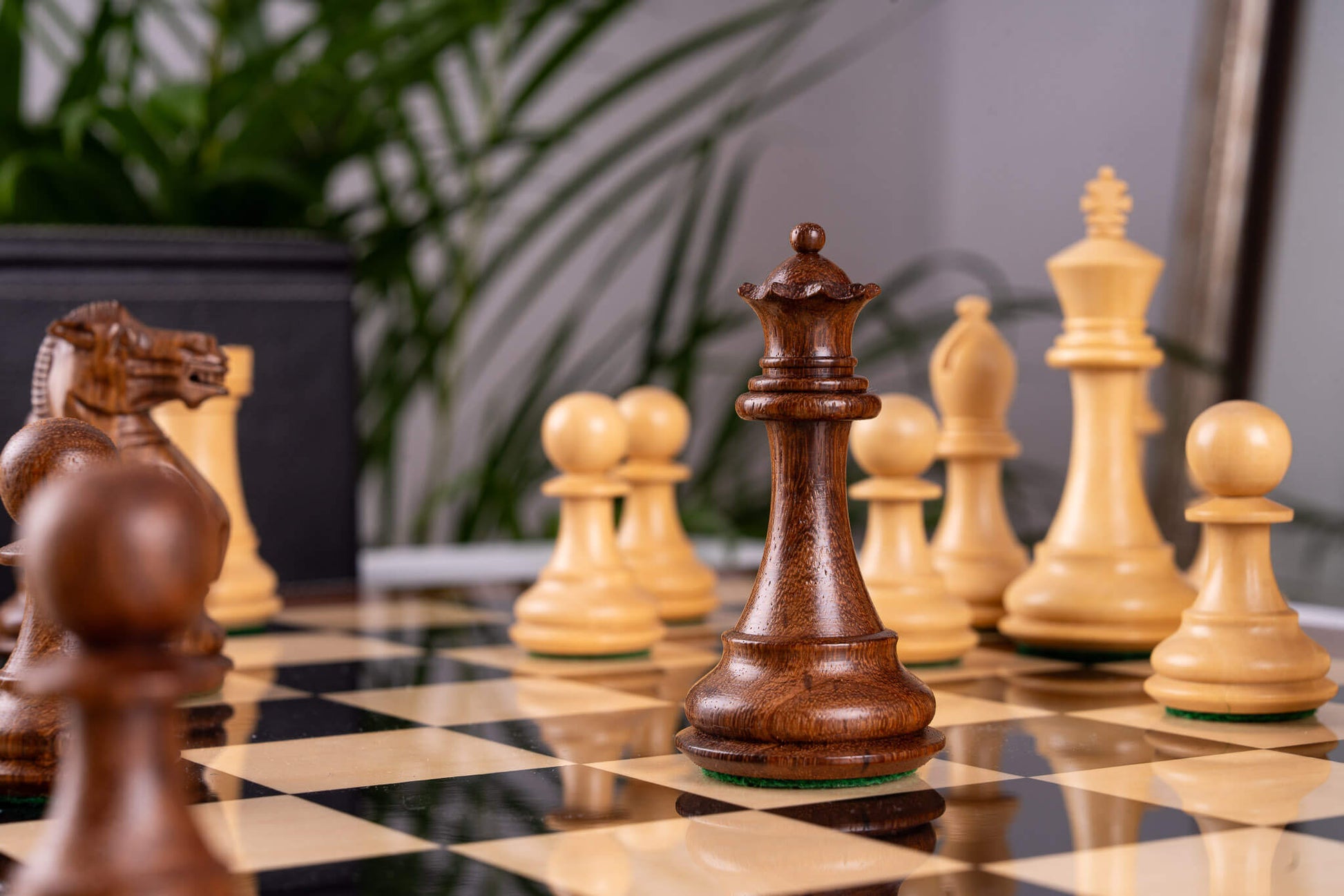 Jeu d'Échecs Lignée <br>en Bois de Palissandre et Érable